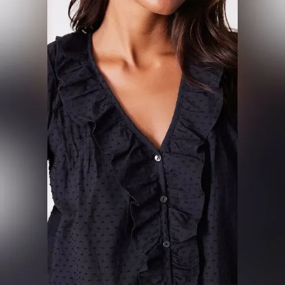 Paneros Chloe Shirt in Black - Picture 2 of 6